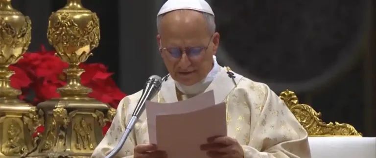 Primera misa de Navidad del papa León XIV marcada por Gaza