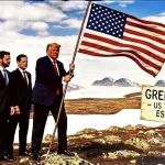 Trump publica imagen de sí mismo con bandera estadounidense en Groenlandia