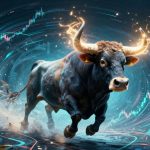 Toro financiero con energía y crecimiento amplificado.