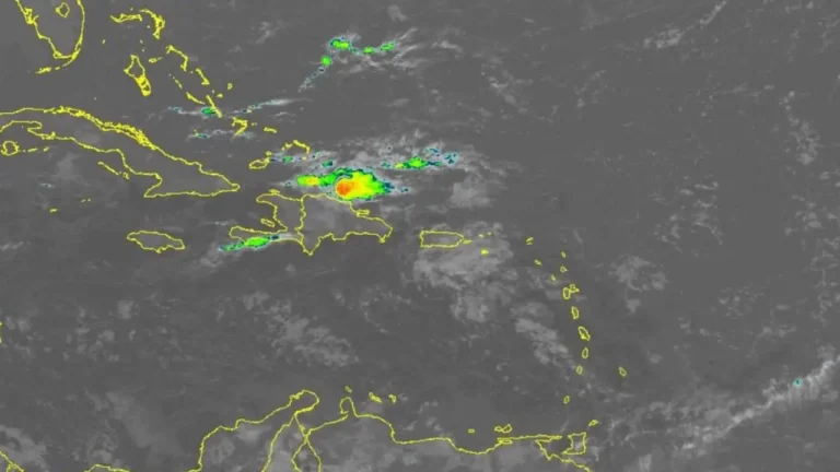 Indomet mantiene alertas por lluvias fuertes en República Dominicana ante vaguada este fin de semana