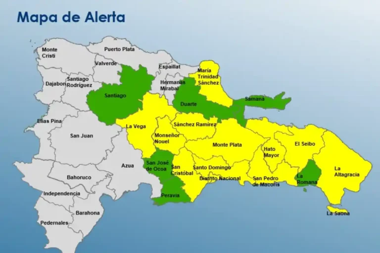 COE sube a 12 provincias en alerta amarilla por lluvias