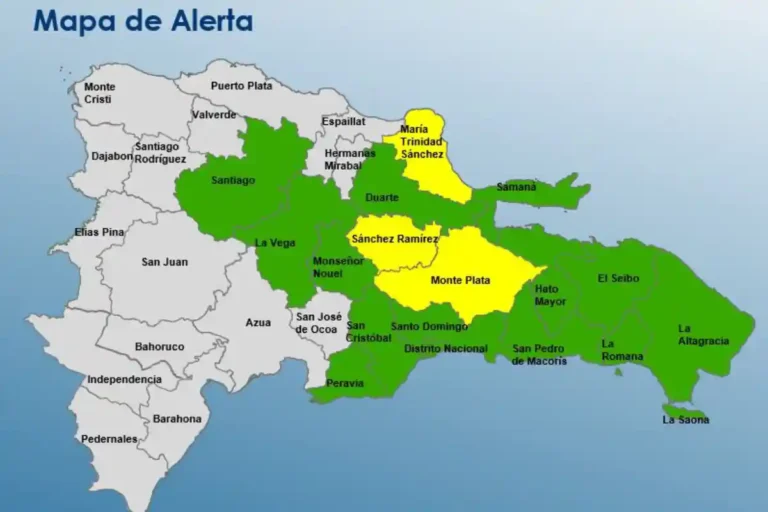 COE: alerta amarilla por vaguada en 3 provincias