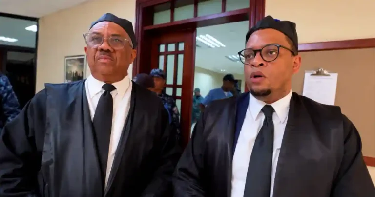 Fiscales del Ministerio Público hablan a medios tras la audiencia del juicio de fondo contra Wander Franco en Puerto Plata, 15 de mayo de 2026.