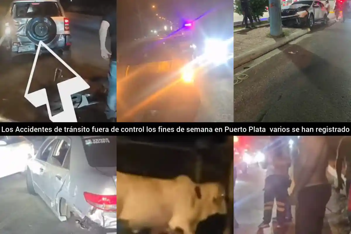 Varios accidentes dejan lesionados en Puerto Plata y Sosúa
