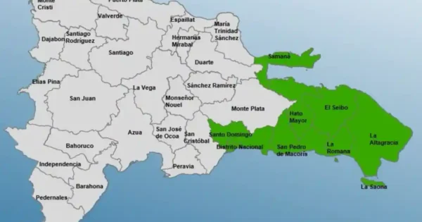 COE pone siete provincias en alerta verde por lluvias COE pone siete provincias en alerta verde por lluvias
