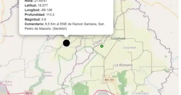 Epicentro de los sismos en RD: dónde tembló ayer