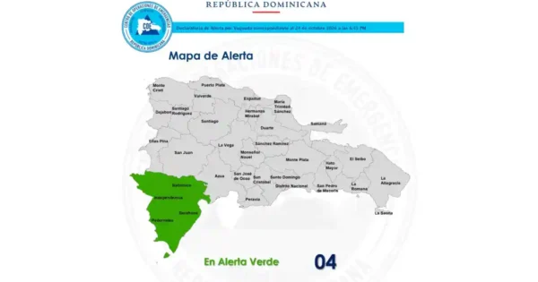 COE mantiene solo cuatro provincias en alerta verde por vaguada