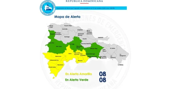 COE eleva a ocho las provincias en alerta amarilla; otras ocho demarcaciones están en verde COE eleva a ocho las provincias en alerta amarilla; otras ocho demarcaciones están en verde